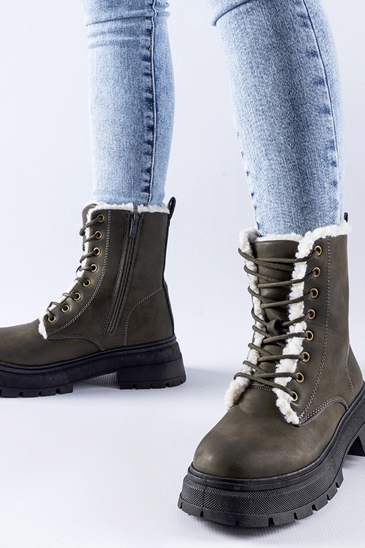 Groene gevoerde bergschoenen Tadasuni Groene gevoerde bergschoenen Tadasuni