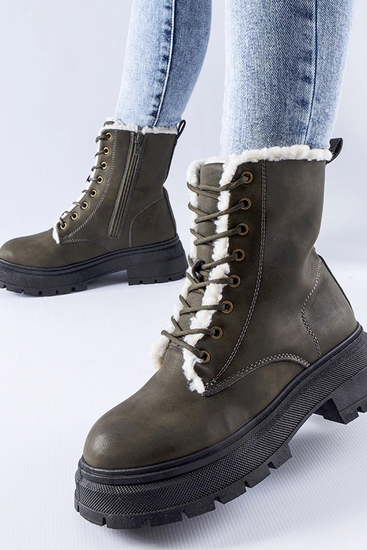 Groene gevoerde bergschoenen Tadasuni Groene gevoerde bergschoenen Tadasuni