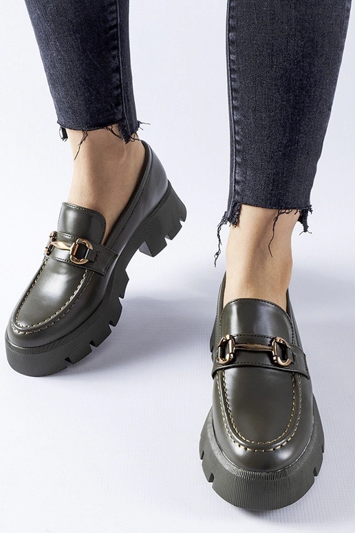 Grønne loafers med spænde Cerzeto Grønne loafers med spænde Cerzeto