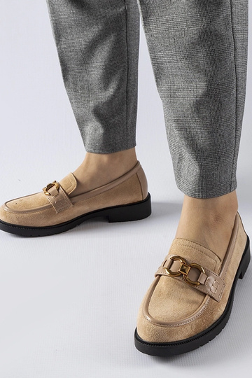 Beige Seggiano Spænde Mokkasiner