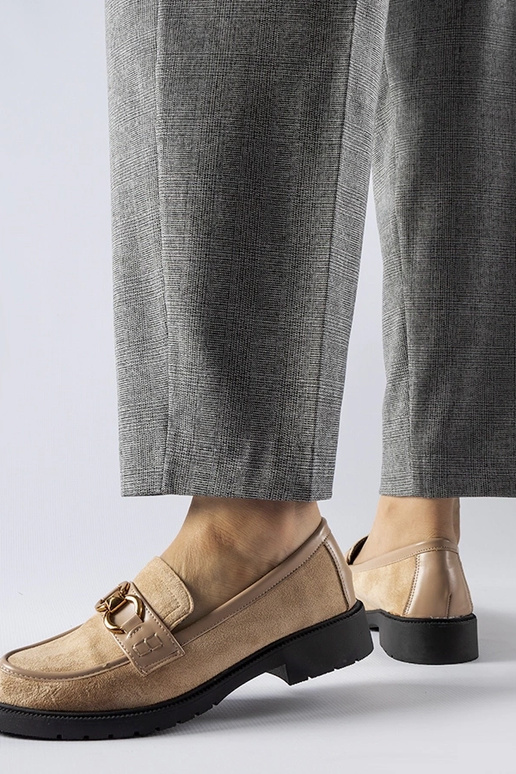 Beige Seggiano Spænde Mokkasiner Beige Seggiano Spænde Mokkasiner