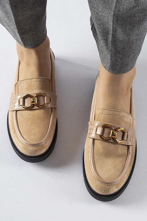 Beige Seggiano Spænde Mokkasiner Beige Seggiano Spænde Mokkasiner