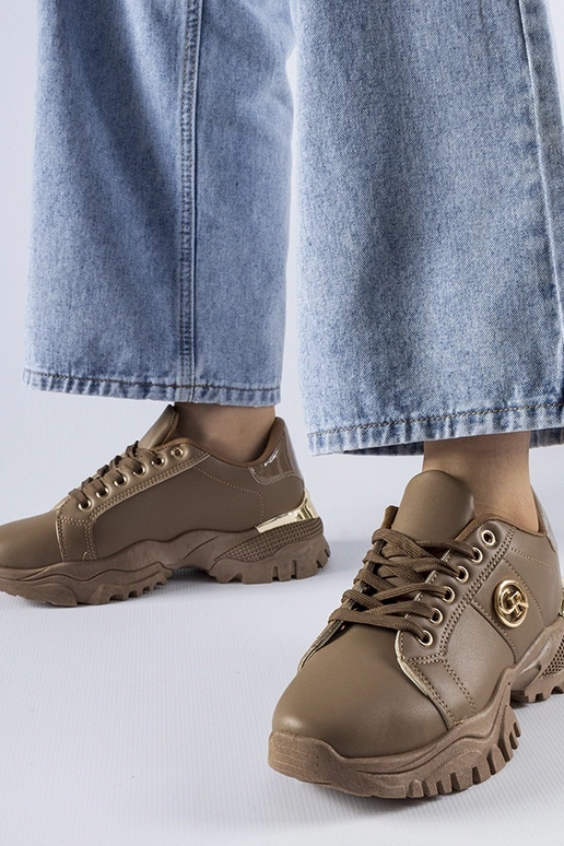 Brune sneakers med massiv Arpaia-sål