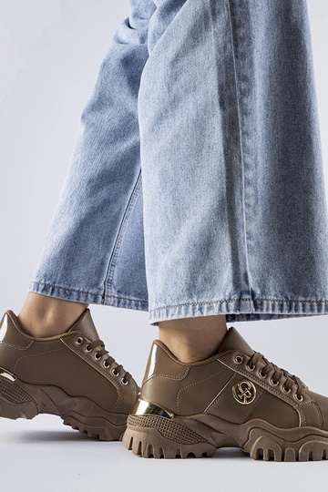 Brune sneakers med massiv... 2