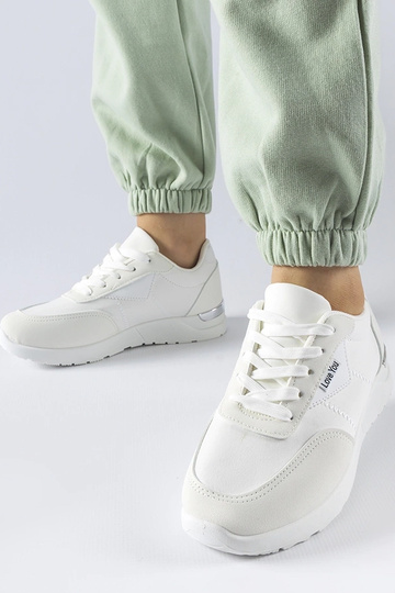 Geraldino sneakers i hvidt stof 2