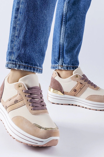 Roze-beige platform schoenen Provinciale 2