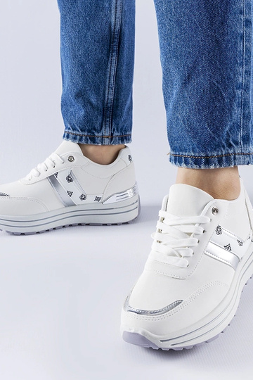 Witte platform sneakers...