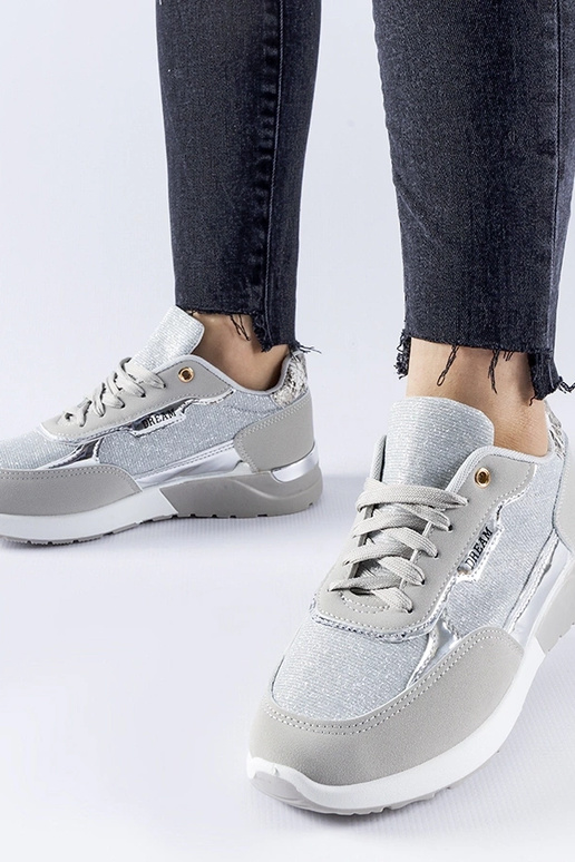 Roganzuolo grå glitter sneakers