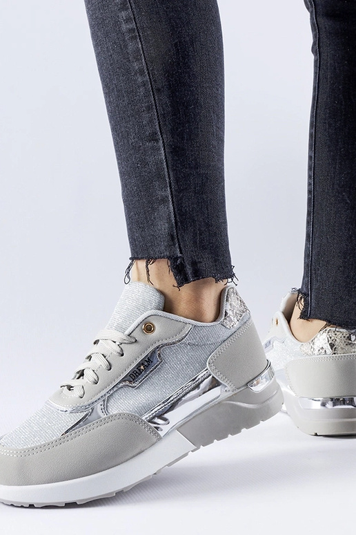 Roganzuolo grå glitter sneakers