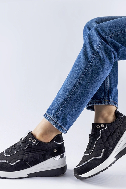 Sorte Pisignano wedge sneakers