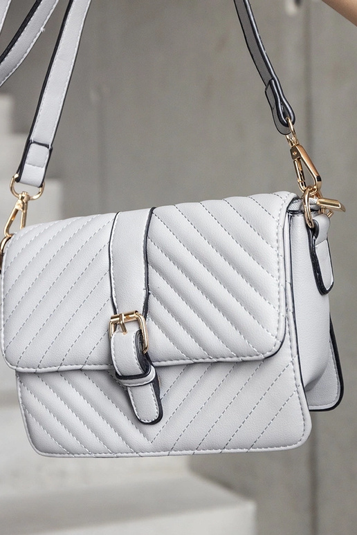 Grå quiltet Virgilio messenger taske