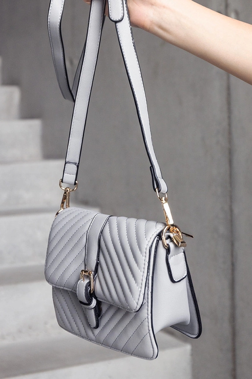 Grå quiltet Virgilio messenger taske