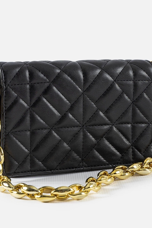 Sort Quiltet Bergama skuldertaske