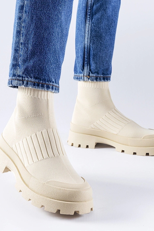 Beige Varden stretch overdel sneakers