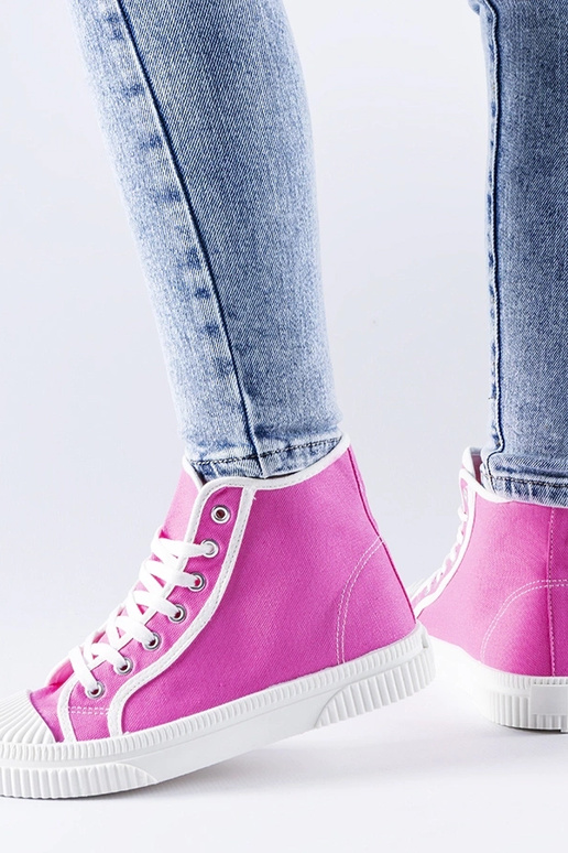 Pozzuolo mørk pink high top sneakers