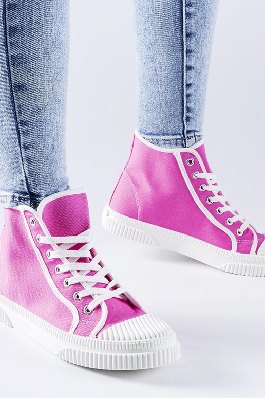 Pozzuolo mørk pink high top sneakers
