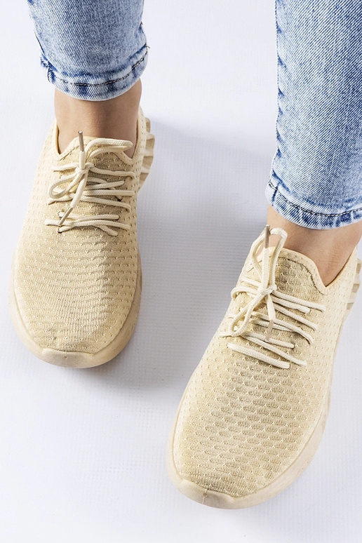 Beige stof sneakers Derek