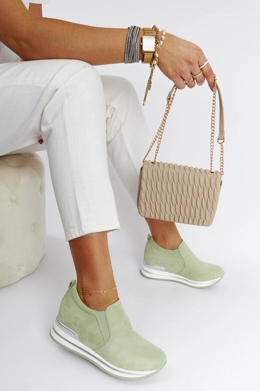 Groene sneakers op hak Alquippa