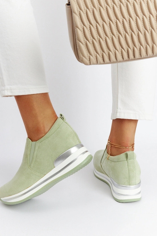Groene sneakers op hak Alquippa
