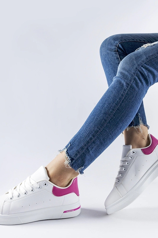 Leland hvide og lyserøde sneakers