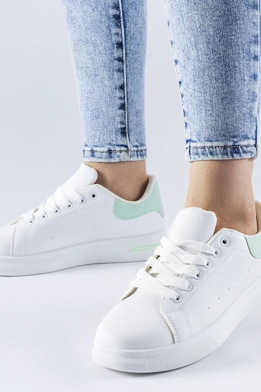 Leland hvide og mint sneakers