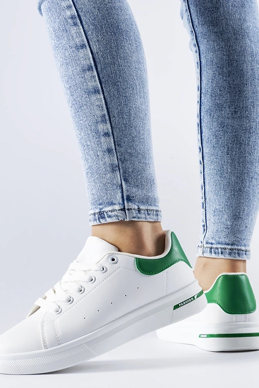 Leland hvide og grønne sneakers