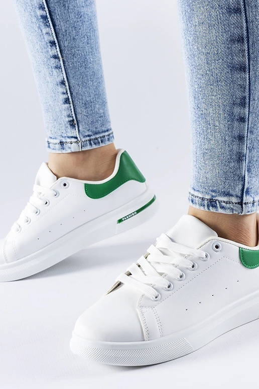 Leland hvide og grønne sneakers