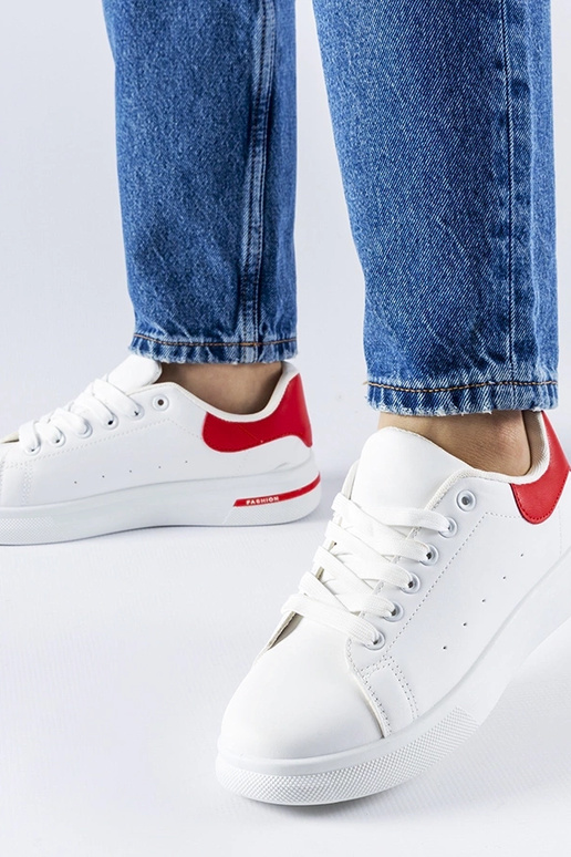 Leland røde og hvide sneakers