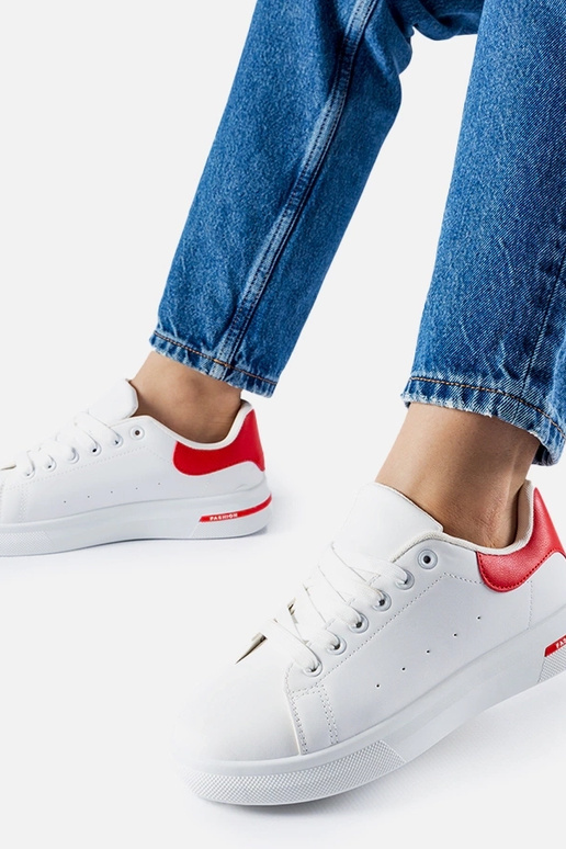 Leland røde og hvide sneakers