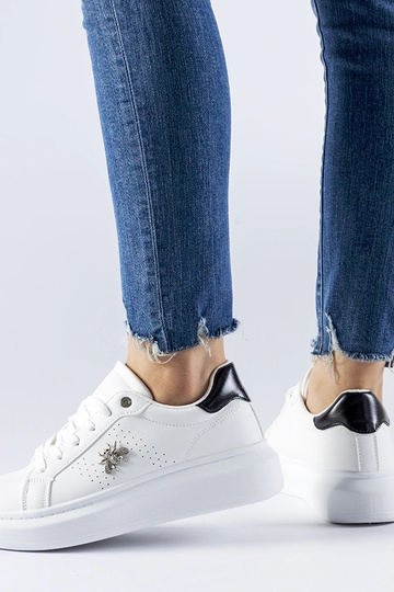 Witte sneakers met zirconia-applicatie Fairfax