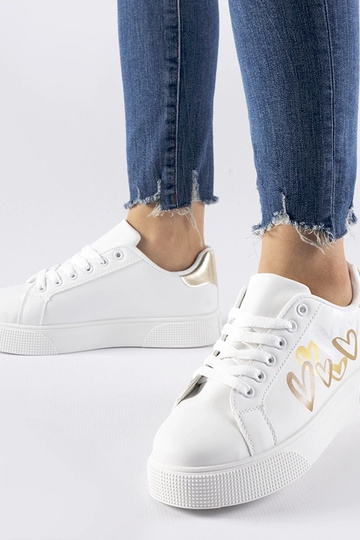 Montclair platform sneakers i hvid og guld 2