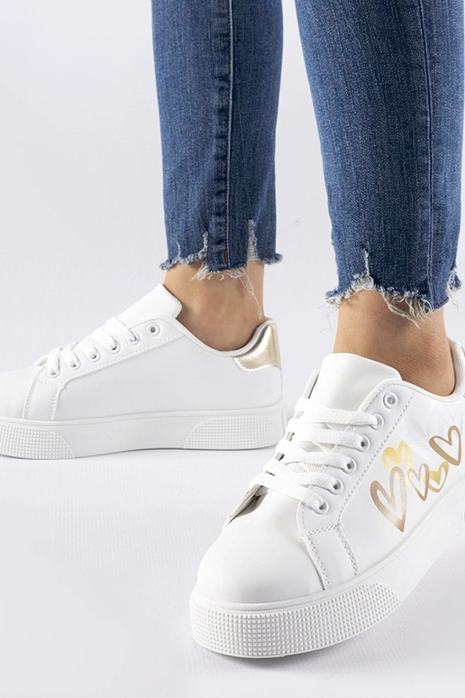 Montclair platform sneakers i hvid og...