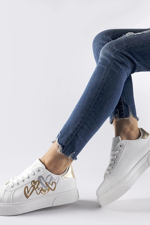 Montclair platform sneakers i hvid og...