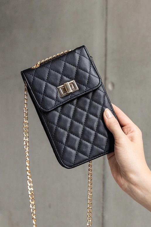 Acres sort quiltet skuldertaske