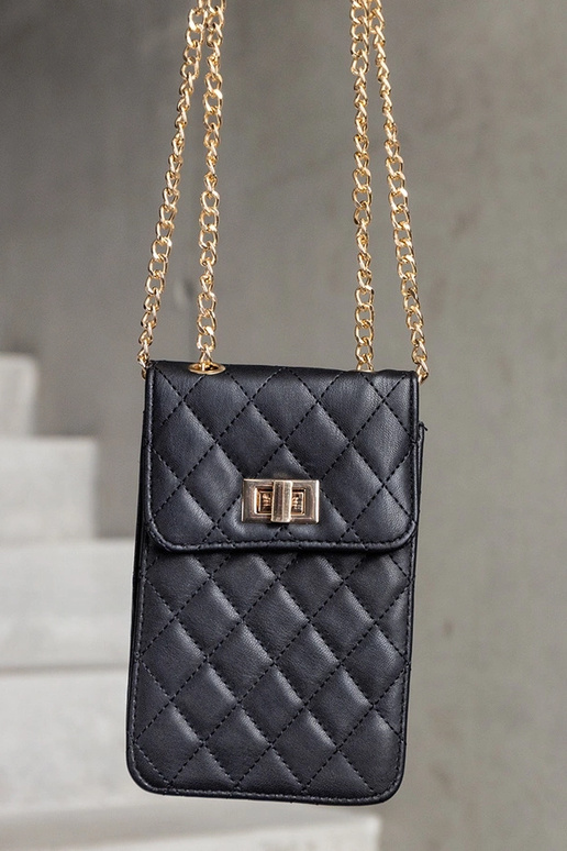 Acres sort quiltet skuldertaske