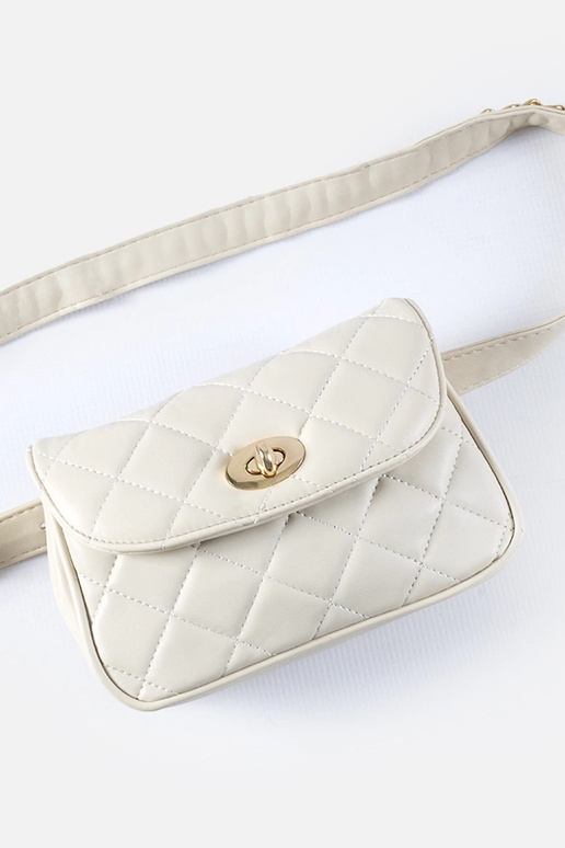 Beige Quiltet Mattoon-taske