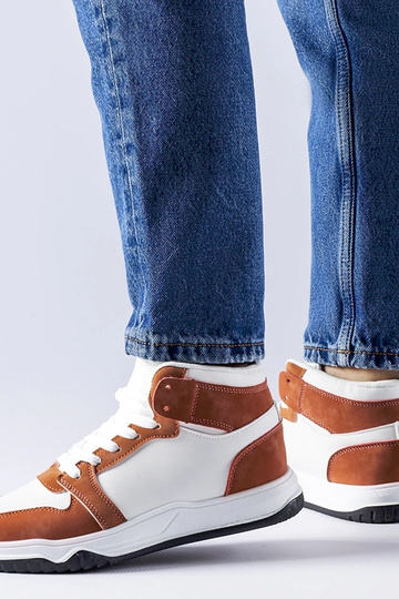 Biało-bruin enkelsneakers Elizabeth 2