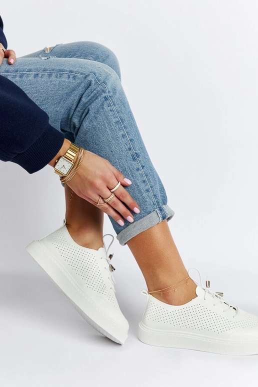 Laytonville hvide perforerede sneakers Laytonville hvide perforerede sneakers