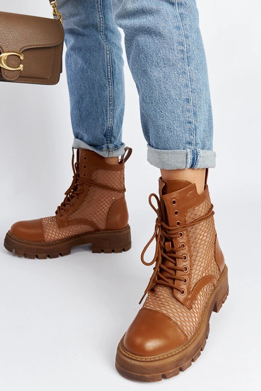 Brune gennemsigtige Waldeck-støvler