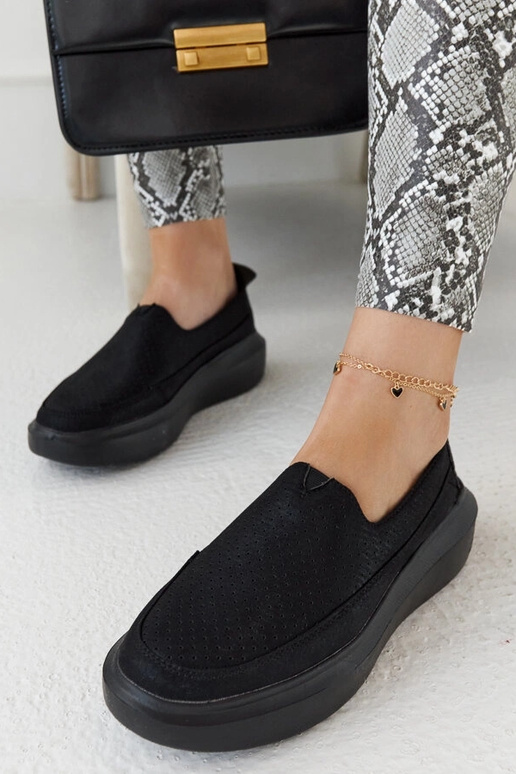 Sorte gennembrudte damesko, slip-on,... Sorte gennembrudte damesko, slip-on,...