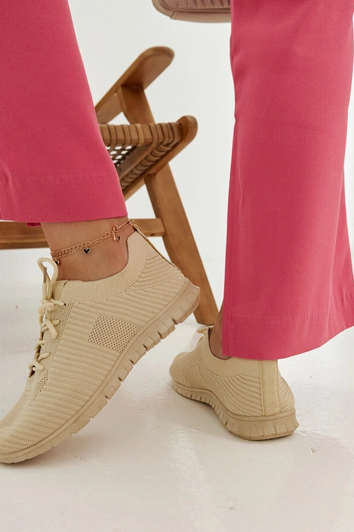 Beige stof sneakers Erminio