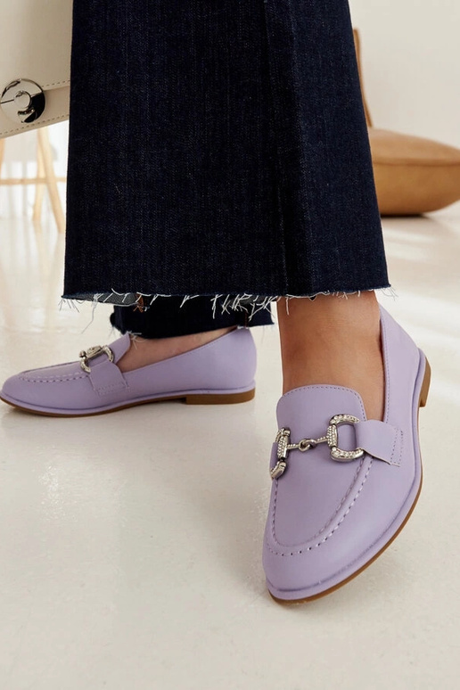 Marija lilla mokkasiner med zirkoner Marija lilla mokkasiner med zirkoner