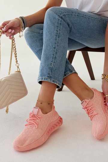 Pink Mira stof sneakers