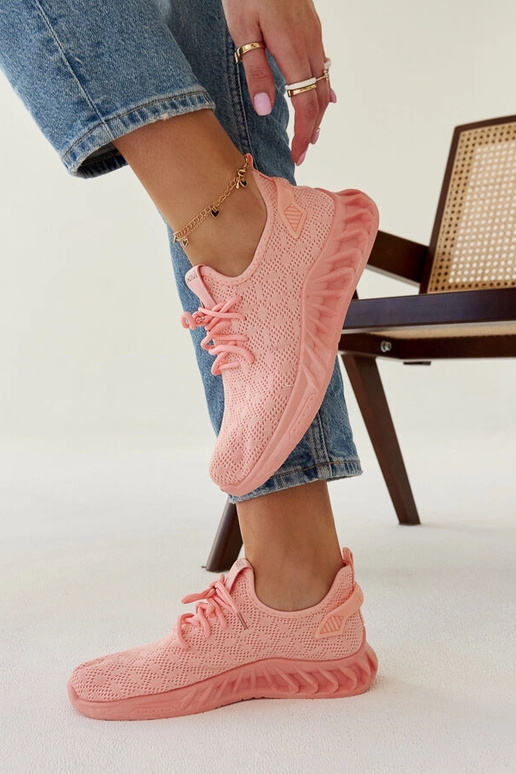 Pink Mira stof sneakers