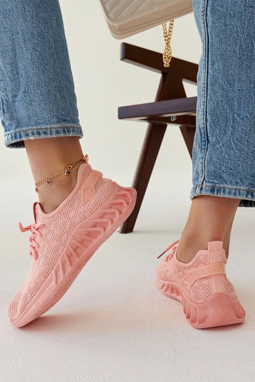 Pink Mira stof sneakers