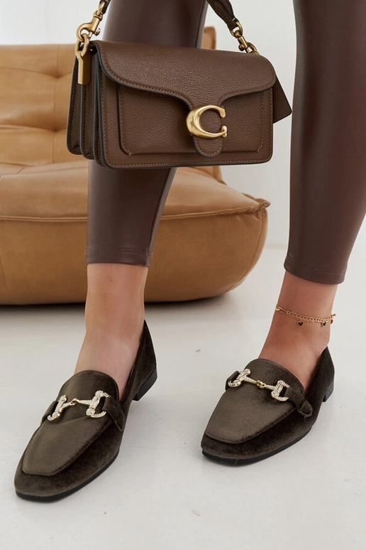 Fabrizia groene fluwelen mokassins... Fabrizia groene fluwelen mokassins...