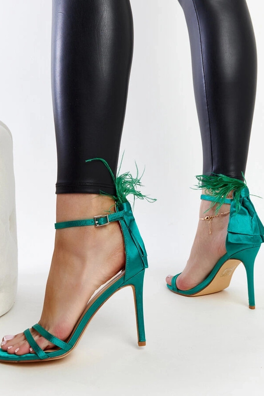 Grønne fjer sandaler Adalgisio