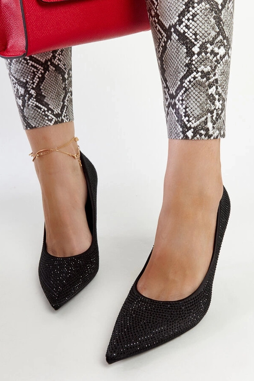 Sorte Liena pumps med høj hæl Sorte Liena pumps med høj hæl