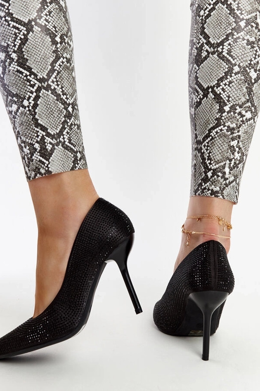 Sorte Liena pumps med høj hæl Sorte Liena pumps med høj hæl