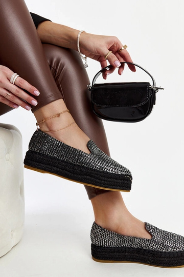 Sorte espadriller dekoreret...
